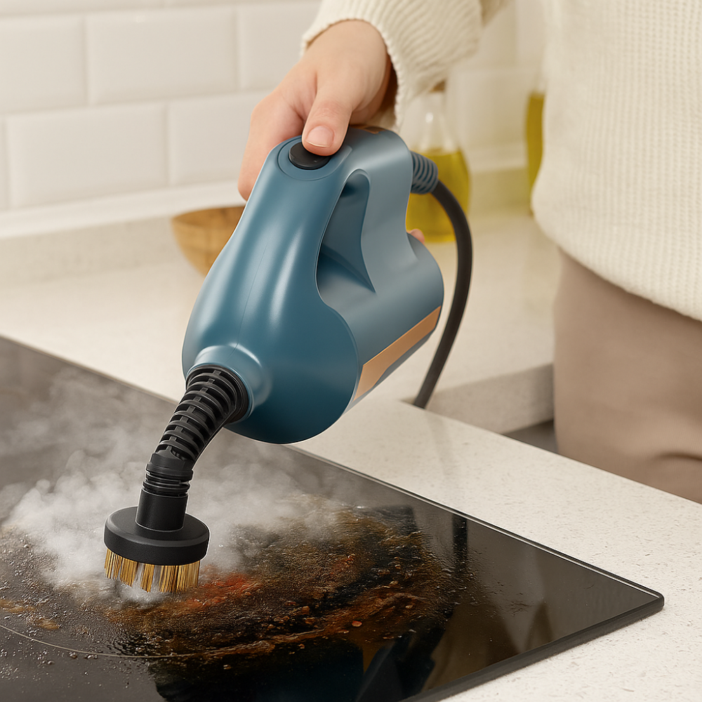 6-in-1 Handheld Steam Mop For Carpet, Floor & Glass