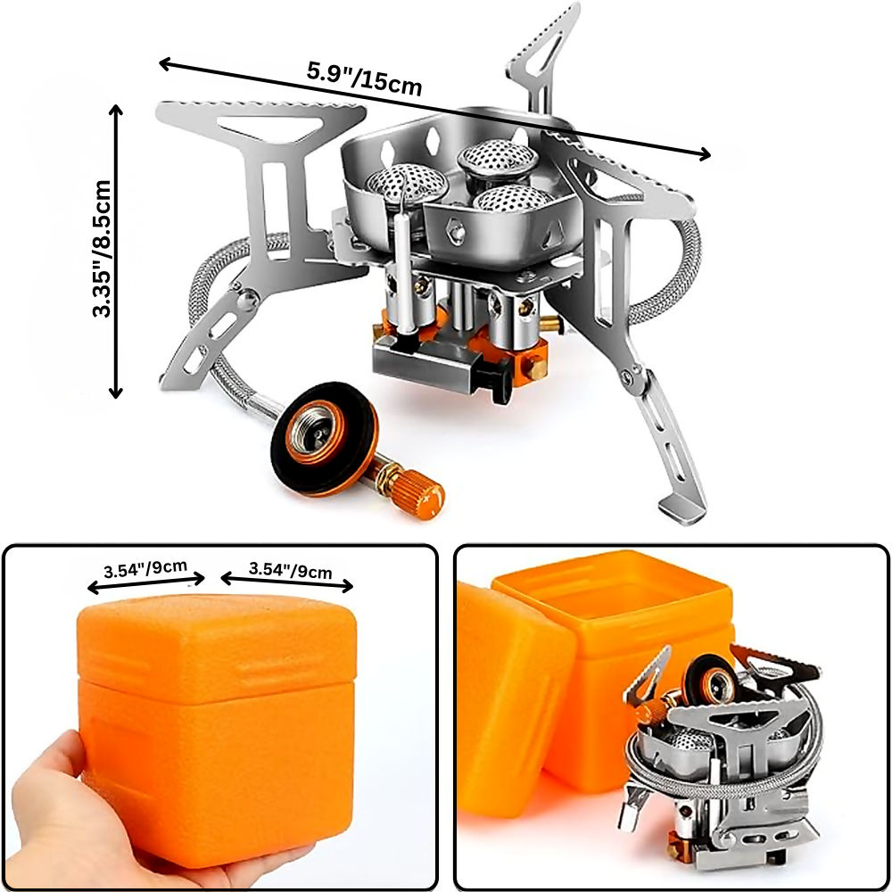 Gas Camping Stove – 5800W 3 Heads Portable Outdoor Burner