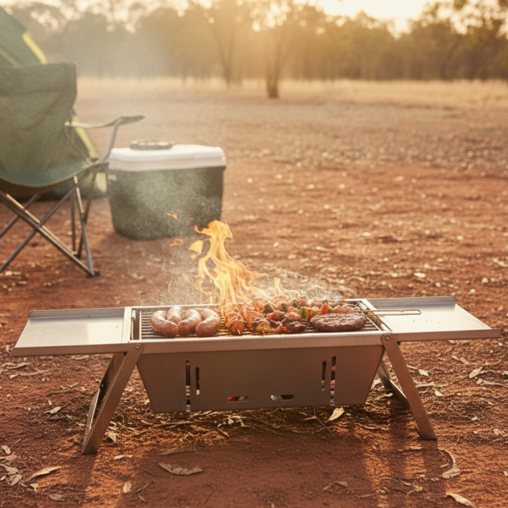 Folding BBQ For Camping & Expedition - 🔥 Black Friday Offer 🔥