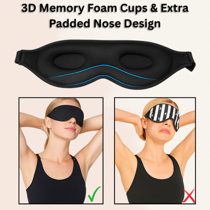 3D Sleep Mask + FREE Ear Plugs