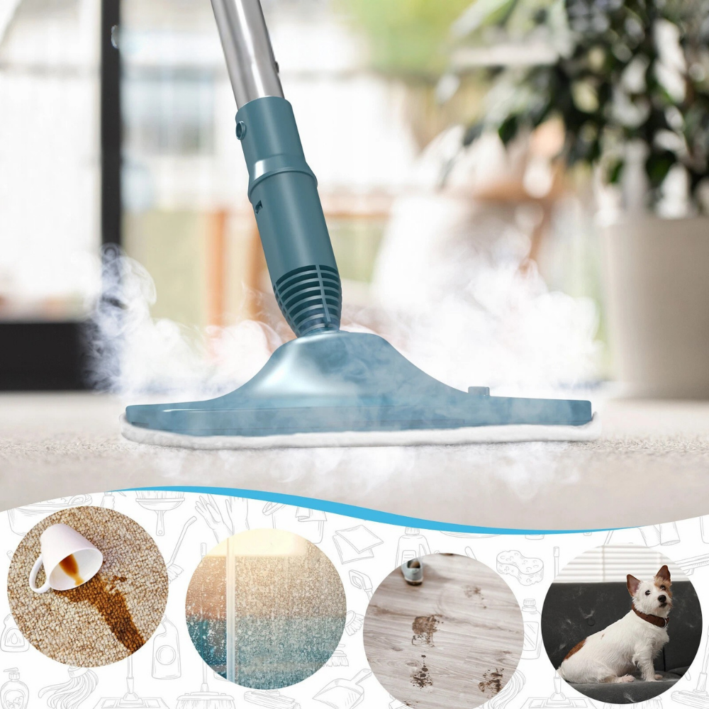 6-in-1 Handheld Steam Mop For Carpet, Floor & Glass