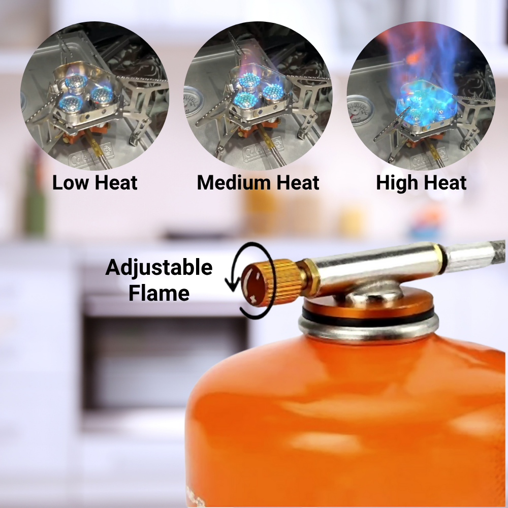 Gas Camping Stove – 5800W 3 Heads Portable Outdoor Burner