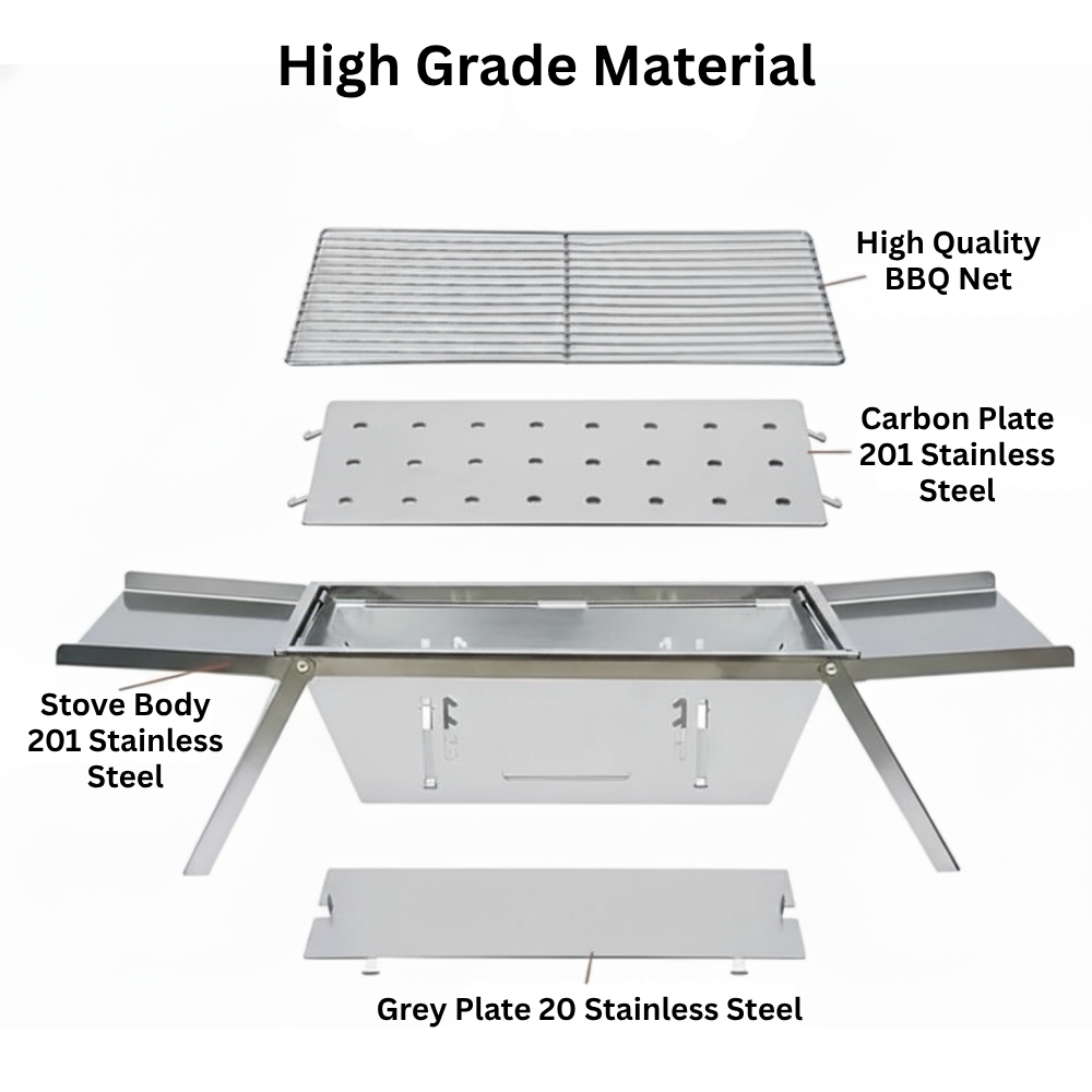 Folding BBQ For Camping & Expedition - 🔥 Black Friday Offer 🔥