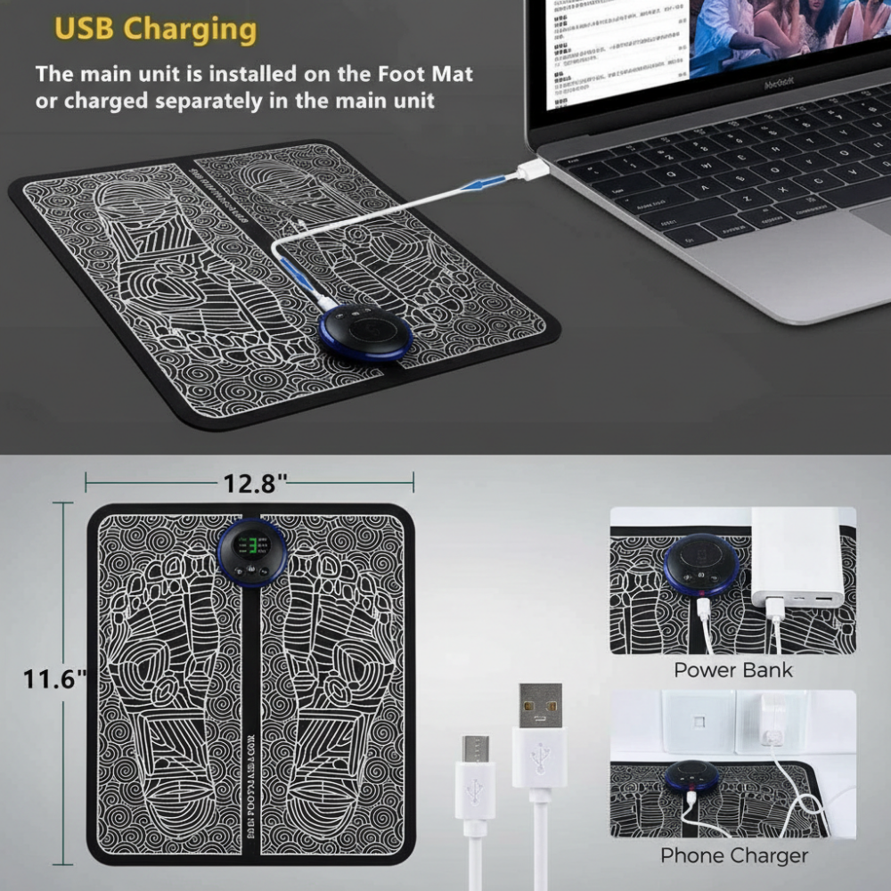 Rechargeable EMS Foot & Leg Massage Mat