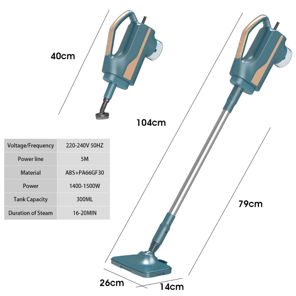6-in-1 Handheld Steam Mop For Carpet, Floor & Glass