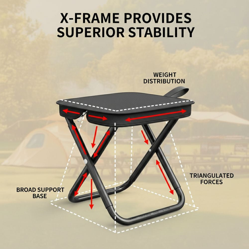2-in-1 Portable Folding Stool & Chair