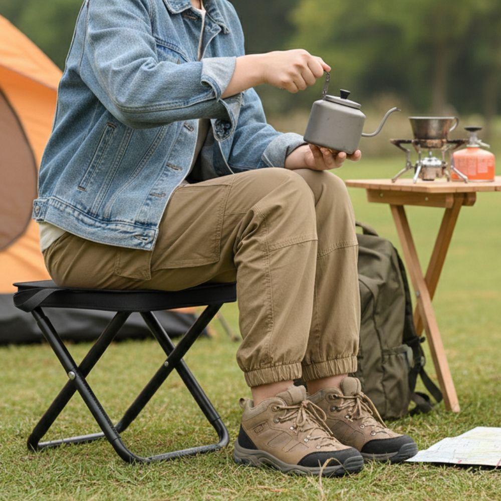 2-in-1 Portable Folding Stool & Chair